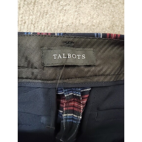 Talbots Hampshire Ankle Pants Womens 4 Merry Tartan Plaid Wool Blend Stretch - Picture 7 of 10